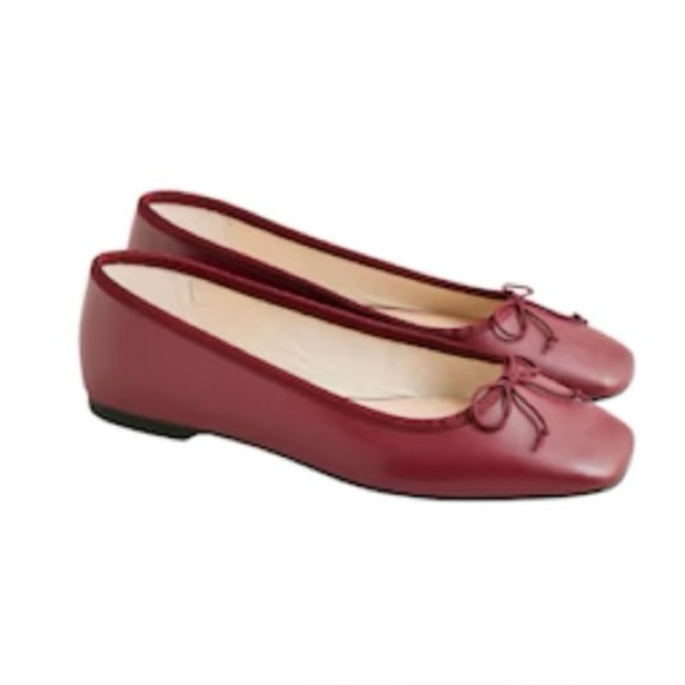 ISO J. Crew Quinn Burgundy Ballet Flat